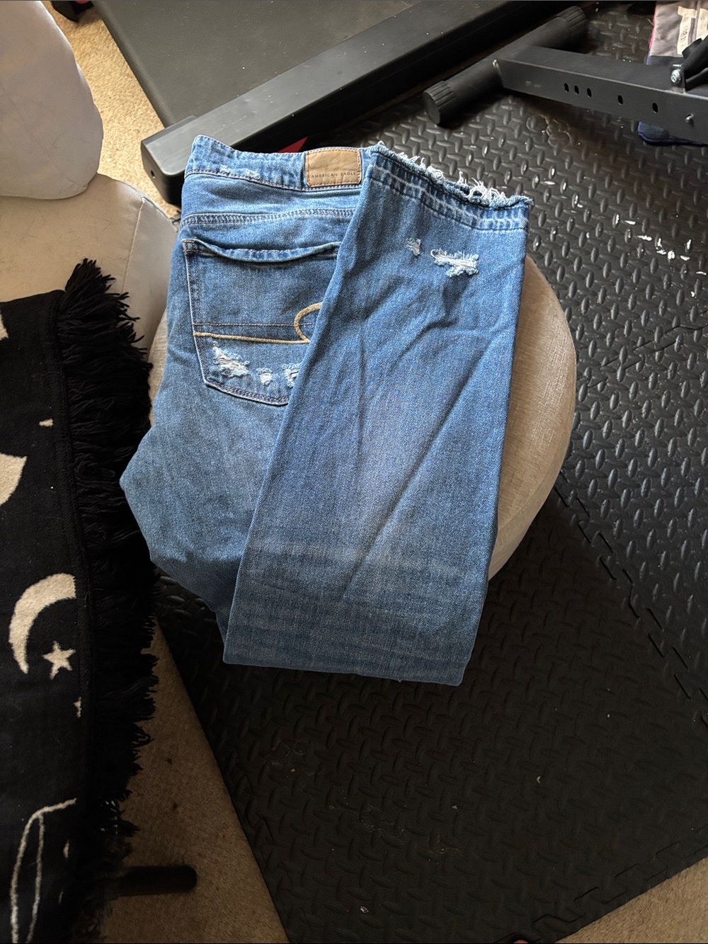Classic Blue Distressed Women's Jeans
